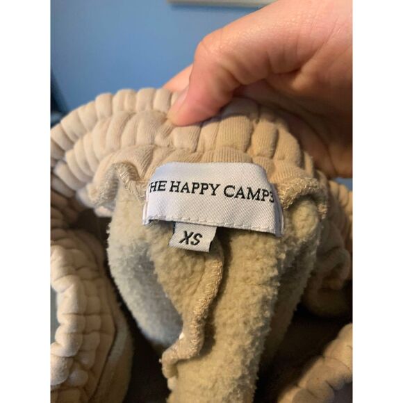 Happy Camp3r Beige High Rise Sweat Shorts, XS - Picture 3 of 7